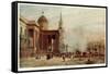 Trafalgar Sq, Fulleylove-John Fulleylove-Framed Stretched Canvas