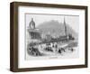 Trafalgar Square 1842-null-Framed Art Print