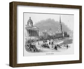 Trafalgar Square 1842-null-Framed Art Print