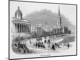 Trafalgar Square 1842-null-Mounted Art Print