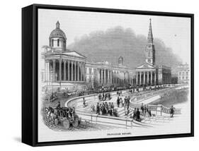 Trafalgar Square 1842-null-Framed Stretched Canvas