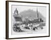 Trafalgar Square 1842-null-Framed Art Print