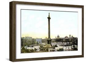 Trafalgar Square and Nelson's Column, London, 20th Century-null-Framed Giclee Print