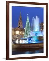 Trafalgar Square at Christmas, London, England, United Kingdom, Europe-Stuart Black-Framed Photographic Print