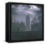 Trafalgar Square by Night with a Full Moon-null-Framed Stretched Canvas