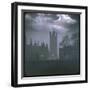 Trafalgar Square by Night with a Full Moon-null-Framed Photographic Print