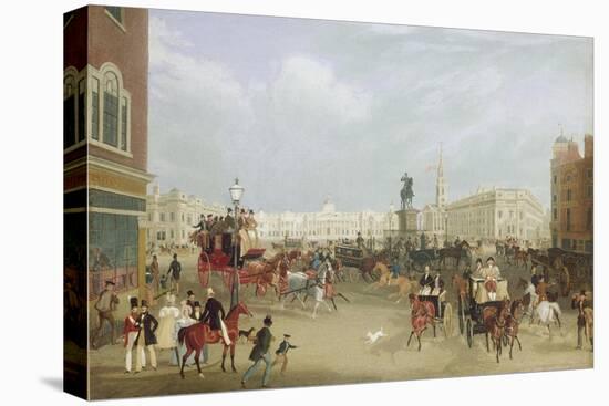 Trafalgar Square in London. 1836-James Pollard-Stretched Canvas