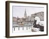 Trafalgar Square in Winter Snow, London, England, United Kingdom, Europe-Alan Copson-Framed Photographic Print