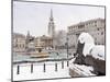 Trafalgar Square in Winter Snow, London, England, United Kingdom, Europe-Alan Copson-Mounted Photographic Print