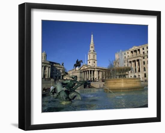 Trafalgar Square, Including St. Martin in the Fields, London, England, UK-Rainford Roy-Framed Photographic Print