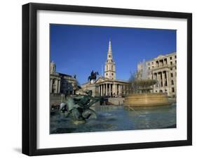 Trafalgar Square, Including St. Martin in the Fields, London, England, UK-Rainford Roy-Framed Photographic Print
