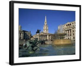 Trafalgar Square, Including St. Martin in the Fields, London, England, UK-Rainford Roy-Framed Photographic Print