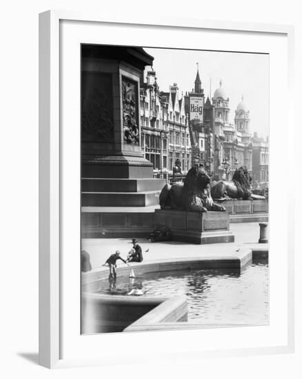 Trafalgar Square Lions-null-Framed Photographic Print
