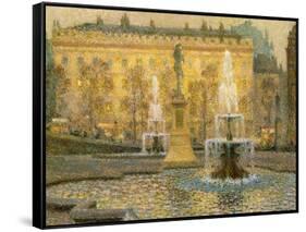 Trafalgar Square, London, 1908-Henri Eugene Augustin Le Sidaner-Framed Stretched Canvas