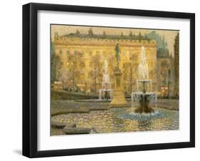 Trafalgar Square, London, 1908-Henri Eugene Augustin Le Sidaner-Framed Giclee Print