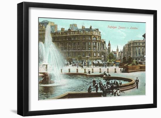 Trafalgar Square, London, England-null-Framed Art Print