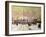 Trafalgar Square under Snow, London-John Sutton-Framed Giclee Print