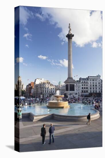 Trafalgar Square with Nelson's Column and Fountain, London, England, United Kingdom, Europe-Markus Lange-Stretched Canvas