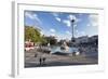 Trafalgar Square with Nelson's Column and Fountain, London, England-Markus Lange-Framed Photographic Print