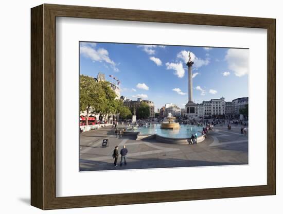 Trafalgar Square with Nelson's Column and Fountain, London, England-Markus Lange-Framed Photographic Print