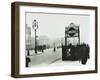 Trafalgar Square with Underground Entrance and Admiralty Arch Behind, London, 1913-null-Framed Premium Photographic Print