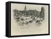 Trafalgar Square-Mortimer Ludington Menpes-Framed Stretched Canvas