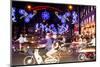 Traffic and Chinese New Year Lights, Ho Chi Minh City, Vietnam, Southeast Asia-Alex Robinson-Mounted Photographic Print