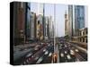 Traffic and New High Rise Buildings Along Sheikh Zayed Road, Dubai, United Arab Emirates-Gavin Hellier-Stretched Canvas