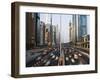 Traffic and New High Rise Buildings Along Sheikh Zayed Road, Dubai, United Arab Emirates-Gavin Hellier-Framed Photographic Print