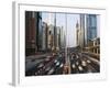 Traffic and New High Rise Buildings Along Sheikh Zayed Road, Dubai, United Arab Emirates-Gavin Hellier-Framed Photographic Print