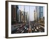 Traffic and New High Rise Buildings Along Sheikh Zayed Road, Dubai, United Arab Emirates-Gavin Hellier-Framed Photographic Print