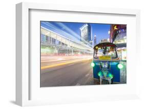 Traffic and Tuk Tuk on Ratchadamri Road, Bangkok, Thailand, Southeast Asia, Asia-Frank Fell-Framed Photographic Print