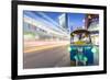 Traffic and Tuk Tuk on Ratchadamri Road, Bangkok, Thailand, Southeast Asia, Asia-Frank Fell-Framed Photographic Print