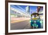 Traffic and Tuk Tuk on Ratchadamri Road, Bangkok, Thailand, Southeast Asia, Asia-Frank Fell-Framed Photographic Print