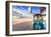 Traffic and Tuk Tuk on Ratchadamri Road, Bangkok, Thailand, Southeast Asia, Asia-Frank Fell-Framed Photographic Print