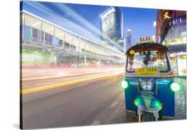 Traffic and Tuk Tuk on Ratchadamri Road, Bangkok, Thailand, Southeast Asia, Asia-Frank Fell-Stretched Canvas