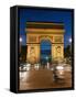 Traffic around Arc De Triomphe, Avenue Des Champs Elysees, Paris, France, Europe-Richard Nebesky-Framed Stretched Canvas