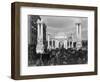 Traffic at Dewey Arch-null-Framed Photographic Print