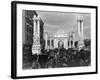 Traffic at Dewey Arch-null-Framed Photographic Print