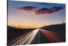 Traffic at Dusk on Interstate 10.-Jon Hicks-Stretched Canvas