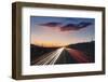 Traffic at Dusk on Interstate 10.-Jon Hicks-Framed Photographic Print