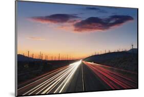 Traffic at Dusk on Interstate 10.-Jon Hicks-Mounted Photographic Print