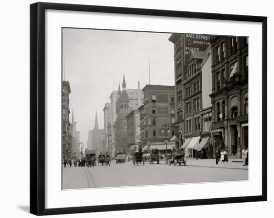 Traffic at Fifth Avenue and Forty-Second Street, New York, N.Y.-null-Framed Photo