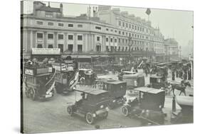 Traffic at Oxford Circus, London, 1910-null-Stretched Canvas