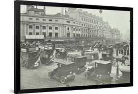 Traffic at Oxford Circus, London, 1910-null-Framed Photographic Print