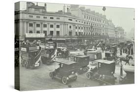 Traffic at Oxford Circus, London, 1910-null-Stretched Canvas