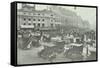 Traffic at Oxford Circus, London, 1910-null-Framed Stretched Canvas