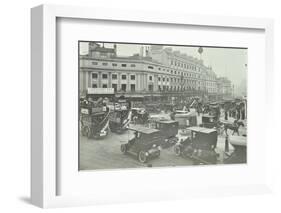 Traffic at Oxford Circus, London, 1910-null-Framed Photographic Print