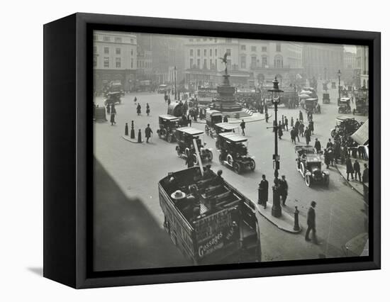 Traffic at Piccadilly Circus, London, 1912-null-Framed Stretched Canvas