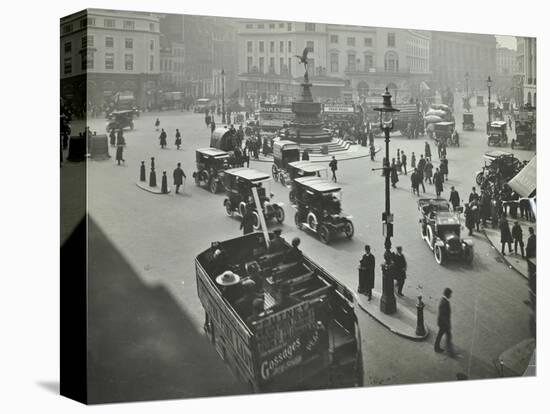 Traffic at Piccadilly Circus, London, 1912-null-Stretched Canvas